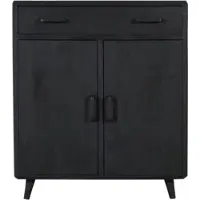 Starfurn Kabinet kast Omaha Black | 100 cm (Zwart, 100x115x45cm)