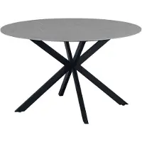 Dimehouse Ronde eettafel Yuna Ø130 cm marmerlook grijs