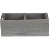 Clayre & Eef Brievenhouder 30x15x13 cm Grijs Hout Rechthoek Postbakje Grijs Postbakje