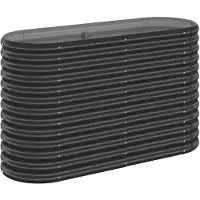 vidaXL Plantenbak 114x40x68 cm gegalvaniseerd staal antracietkleurig