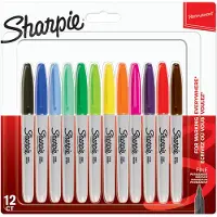 Sharpie Permanentmarker Fijn Ronde punt - Kleurenassortiment 12 Stuks