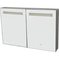 Best design Spiegelkast Aluma Incl. LED verlichting 90x60cm