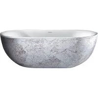Best design Vrijstaandbad Nicelook 180x86x60 cm Zilver