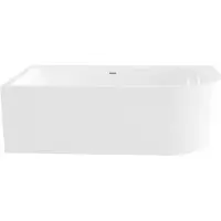 Best design Ligbad munster half vrijstaand 180x80 links glans wit