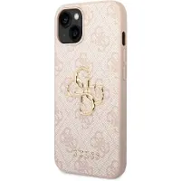 GUESS 4G Metal Logo Backcover voor de Apple iPhone 14 - Roze