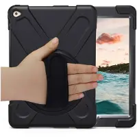 Casecentive Handstrap Hardcase met handvat iPad 2017 / 2018 zwart