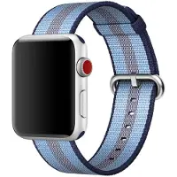Apple Watch 38mm Midnight Blue Stripe Woven Nylon Horlogeban