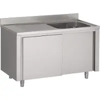 CombiSteel 700 SPOELTAFEL SCHUIFDEUREN 1 RECHTS 1200 | 7333.0905