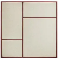 Please wait to be seated Nouveau Pin Prikbord Medium - Wandplanken Staal Basque Red - 1004403