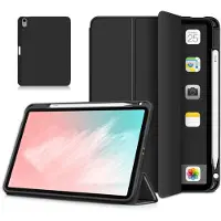 Casecentive Smart Case Tri-fold met Pencil Houder iPad Air 2020 / 2022 zwart