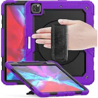 Casecentive Handstrap Pro Hardcase met handvat iPad Pro 12.9" 2022 / 2021 / 2020 / 2018 paars - 8720153794800