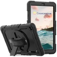 Casecentive Handstrap Pro Hardcase met handvat Galaxy Tab A 8.4 2020 zwart - 8720153792363