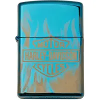 Zippo Harley-Davidson 360 Vlammen Hoogglans Blauw Aansteker