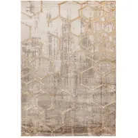 Muratap Fashion club laagpolig vloerkleed design tapijt goud- 200x290 cm