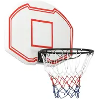 vidaXL Basketballmand wit, 90x60x2 cm, polyethyleen