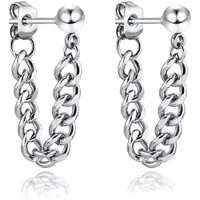 LGT JWLS Zilverkleurige Dames Oorbellen Ketting van Edelstaal