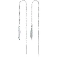 Cilla Jewels Ketting Oorhangers Dames met Blad Zilverkleurig van Edelstaal