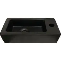 Best design Farnetta fontein Rechts 37x18x9cm mat zwart
