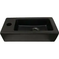 Best design Farnetta fontein Links 37x18x9cm mat zwart