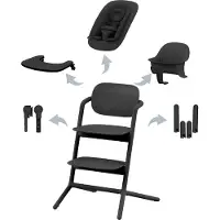 Cybex Kinderstoel Lemo 4-in-1 Stunning Black/Black met Newbornset + Babyset + Eetblad & Accessoires