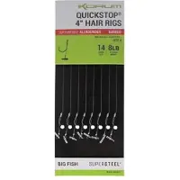 Korum Big Fish Supersteel Allrounder Quickstop 4” Hair Rigs Barbless (8pcs) - Maat : haak 14 - 0.23mm