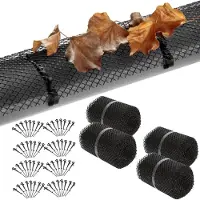Monzana Dakgootbescherming - 24m incl. 64 bevestigingsclips - Zwart