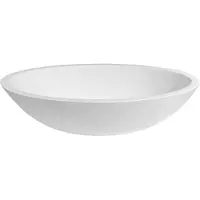 Best design New Stone waskom 52x38cm met klikwaste Solid Surface mat wit