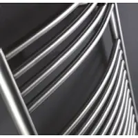 Instamat Inox Gebogen Elektrische Radiator - 600W - 149x50,5cm - Geborsteld RVS - Verwarming, Radiatoren, Verticale Radiatoren