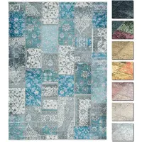 Tesso Living Vloerkleed Michele | Tesso Living katoen blauw 225x155 cm vloerkleden | NADUVI