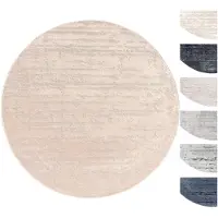 Tesso Living Vloerkleed Romy rond | Tesso Living katoen beige 120x120 cm vloerkleden | NADUVI