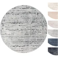 Tesso Living Vloerkleed Romy rond | Tesso Living katoen grijs 195x195 cm vloerkleden | NADUVI