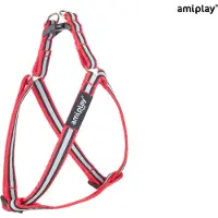 Amiplay Harnas verstelbaar Shine rood maat-S / 20-35x1cm