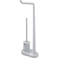 IDesign Toiletbutler iDesign Cade Toiletrol En Borstel Houder Grijs