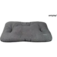 Amiplay Rechthoekig kussen Palermo donker grijs maat-M / 55x45x6cm