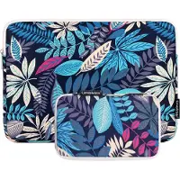 Canvasartisan Laptop Sleeve 14 inch Blauw + Accessoires Etui | Blauw - Forest
