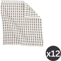 Tiseco Vaatdoek Home Studio Oman Taupe (Set van 6) - 32 x 35 cm