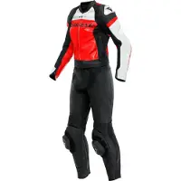 Dainese Mirage Lady 2-Delig Pak Zwart Lava Rood Wit Maat 42