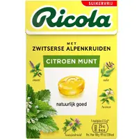 Ricola Keelpastilles Citroen Munt Suikervrij Doosje 50 gr
