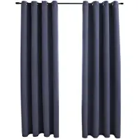 vidaXL Gordijnen verduisterend met ringen 2 st 140x175 cm antraciet