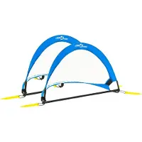 vidaXL 2 st Kindervoetbaldoelen met opbergtas 75,5x46x48 cm