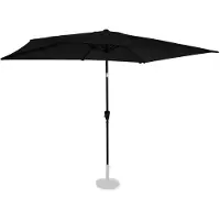 Vonroc Parasol Rapallo 200x300cm – Premium rechthoekige parasol | Zwart