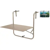 Pro Garden ProGarden Balkontafel Mat Taupe - 60 x 43 x 55-70 cm