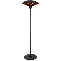 Vonroc – Terrasverwarmer Staand – 2000 W & 360 Graden Straling – Voorzien Van 3 Standen En Kantelbeveiliging – Voor Veranda En Overkapping – Matzwart Metaal