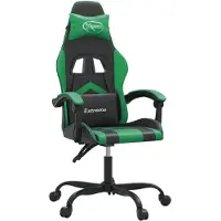 vidaXL Gamestoel kunstleer zwart en groen