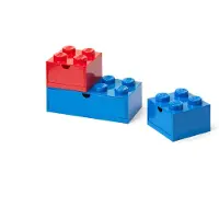 LEGO Opbergbox Desk Drawer Set Bright Red Bright Blue