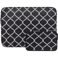 Canvasartisan Laptop Sleeve 13.3 inch Quatrefoil Zwart + Accessoires Etui