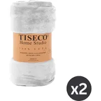 Tiseco Plaid Home Studio Cosy Light Grey-130 x 160 cm