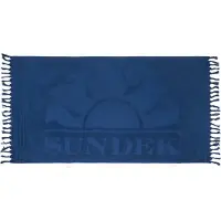 Sundek heren jaquard strandlaken big logo blauw