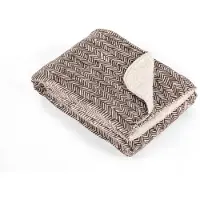 Tiseco - Deken CORAL - fleece plaid - sherpa - 130x170 cm - Taupe