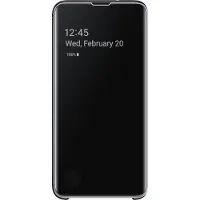 Samsung Galaxy S10e Clear View Cover Book Case Zwart